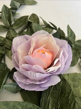 LED Votive cover. Lavender and cream flower. Durable, Unique, gifts and decor